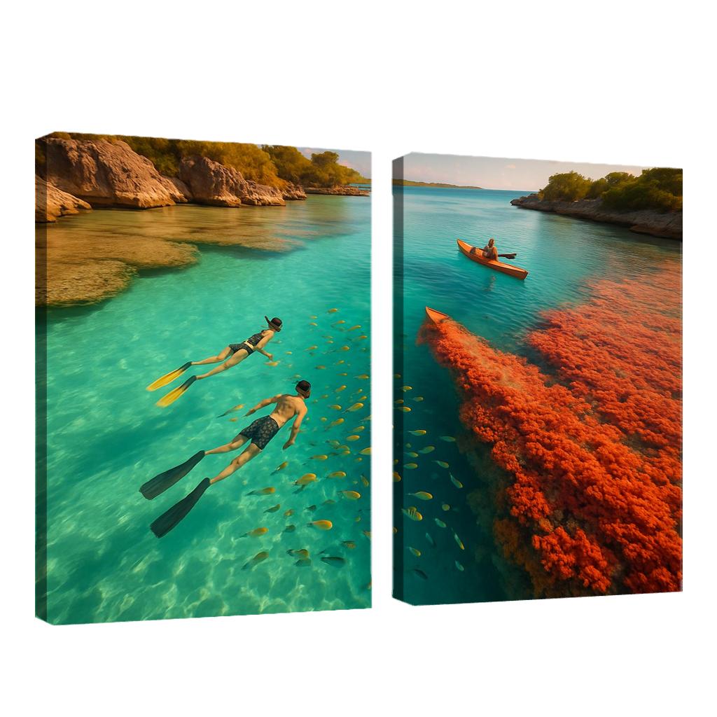 Glasswater Point Lagoon modern paintings frame