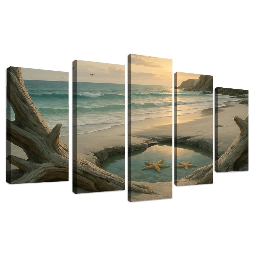 Secluded Driftwood Cove canvas paintings frame
