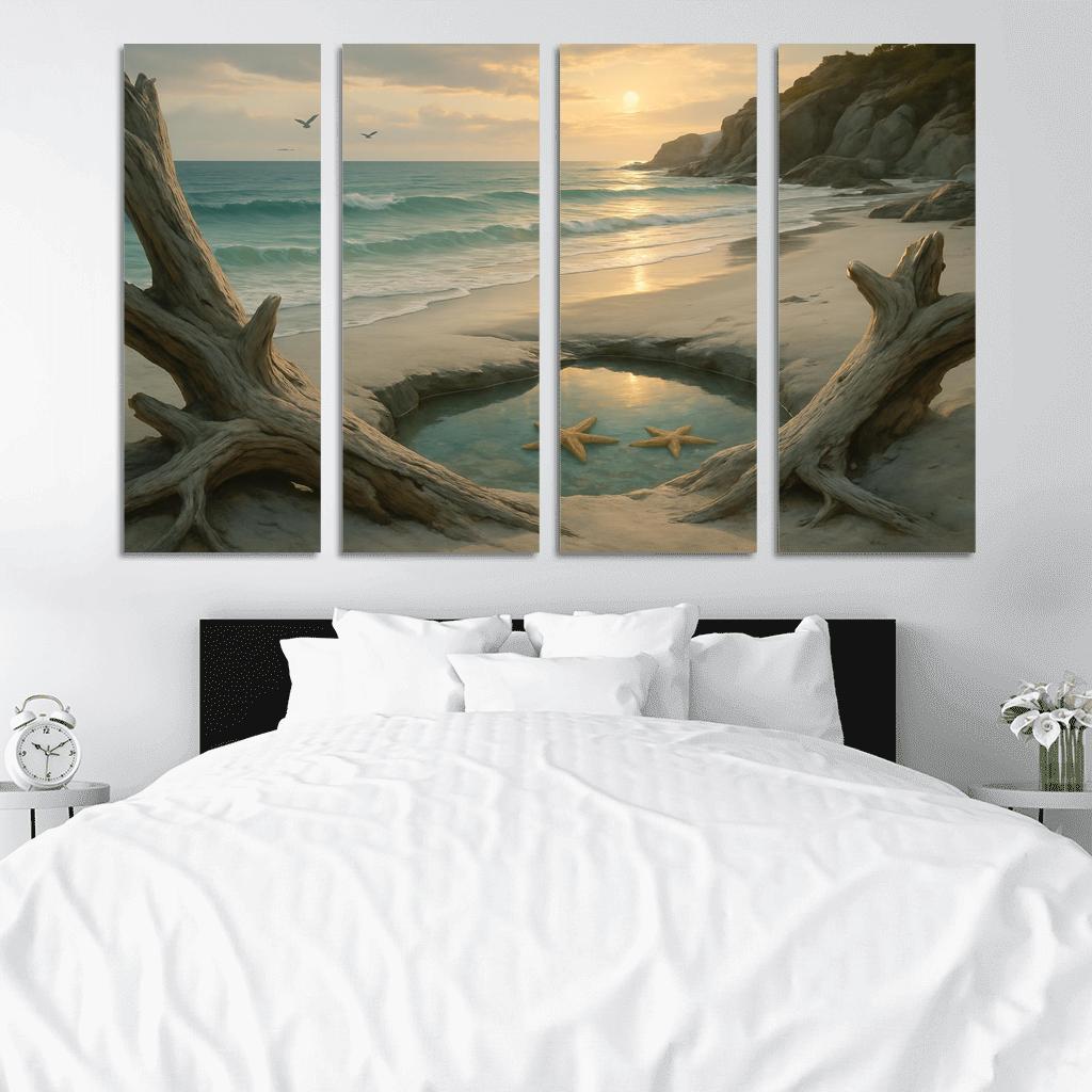 Secluded Driftwood Cove canvas paintings frame