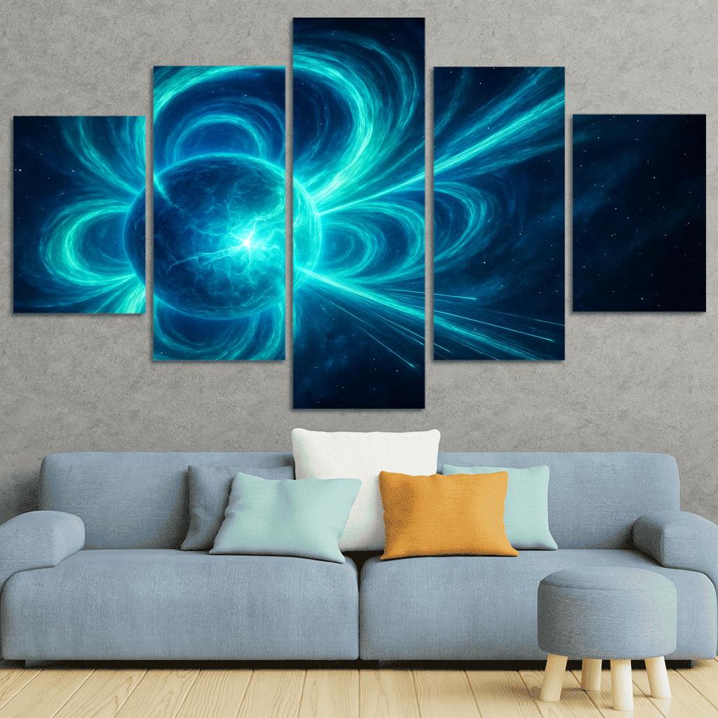 Auroral Crown Of A Magnetar multi-panel paintings