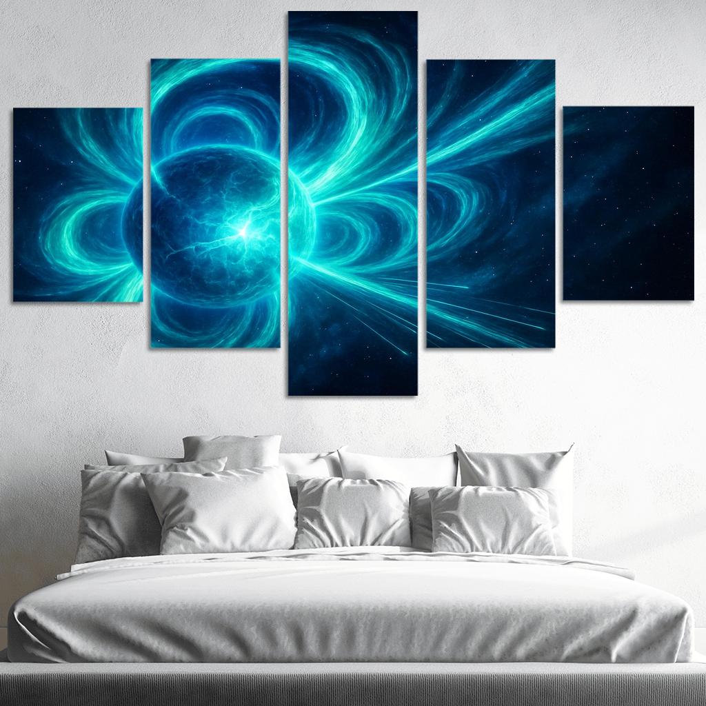 Auroral Crown Of A Magnetar multi-panel paintings
