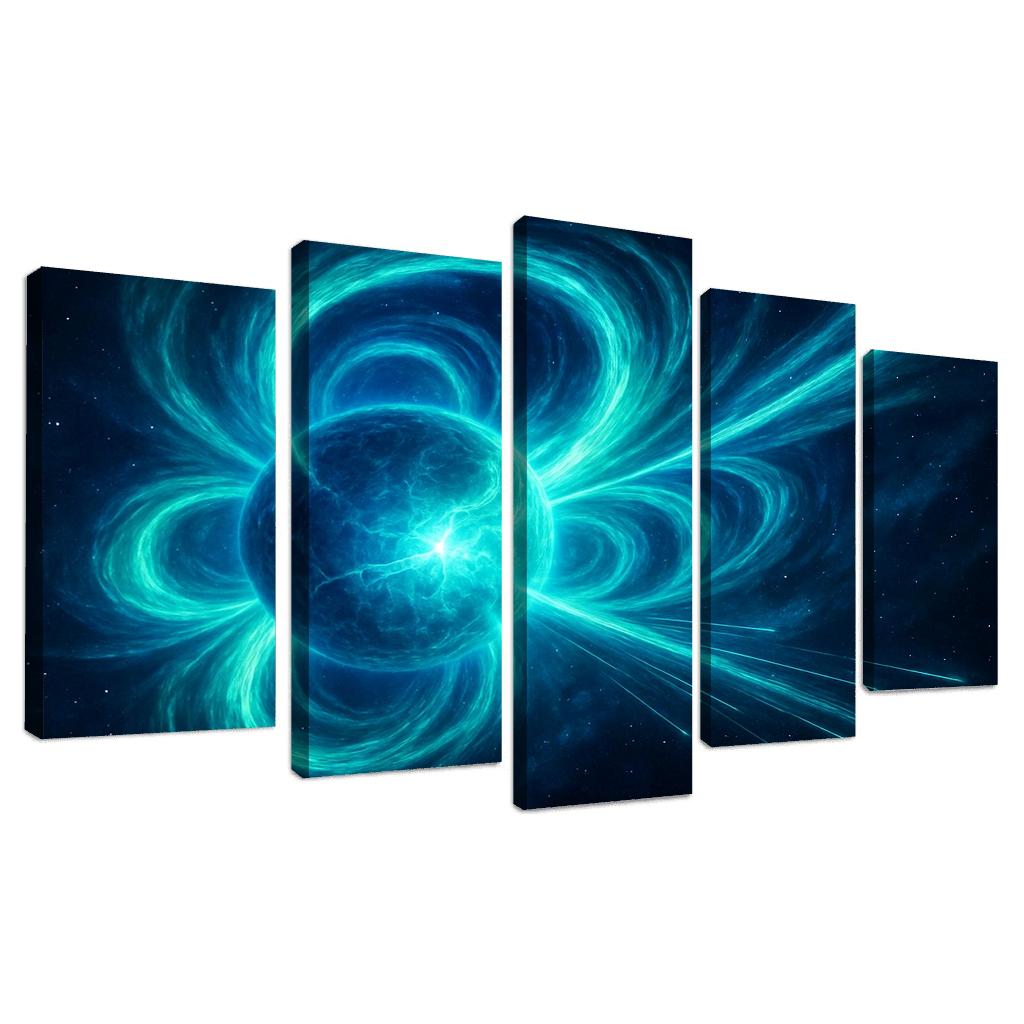 Auroral Crown Of A Magnetar multi-panel paintings