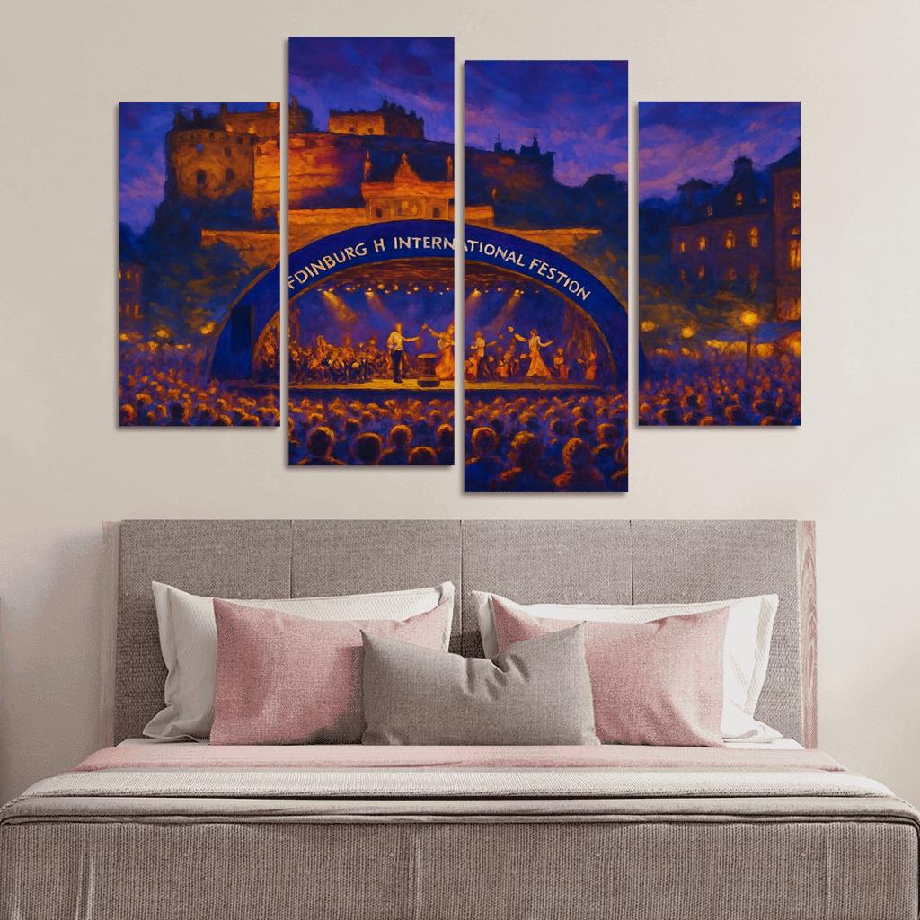 Edinburgh International Festival canvas paintings frame