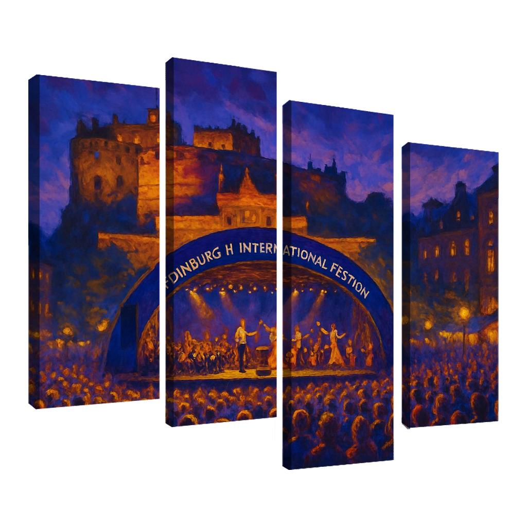 Edinburgh International Festival canvas paintings frame