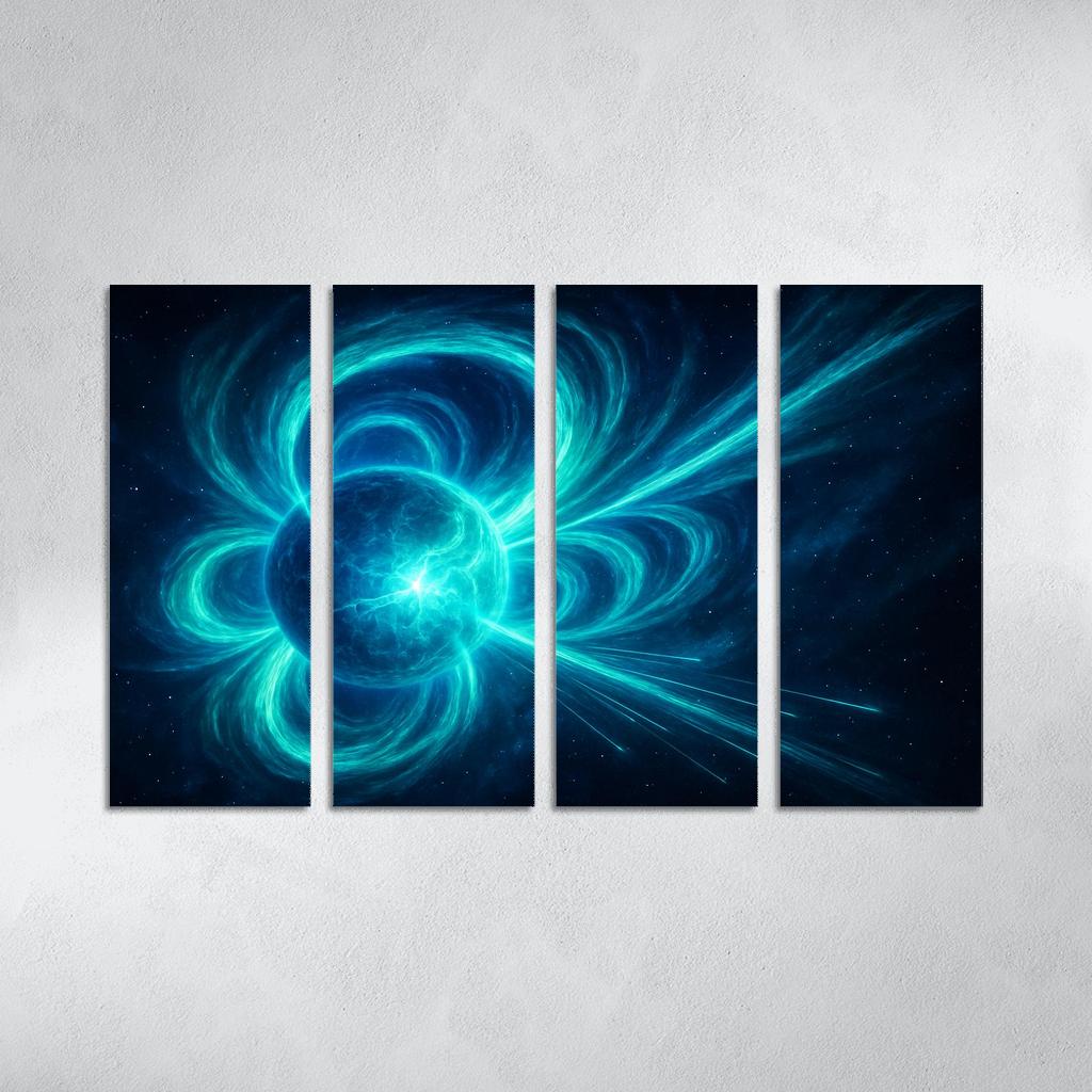 Auroral Crown Of A Magnetar multi-panel paintings