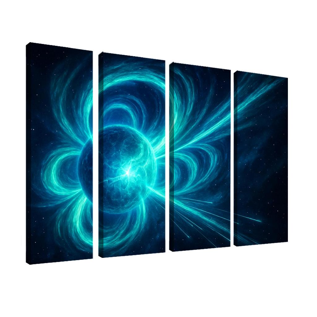 Auroral Crown Of A Magnetar multi-panel paintings
