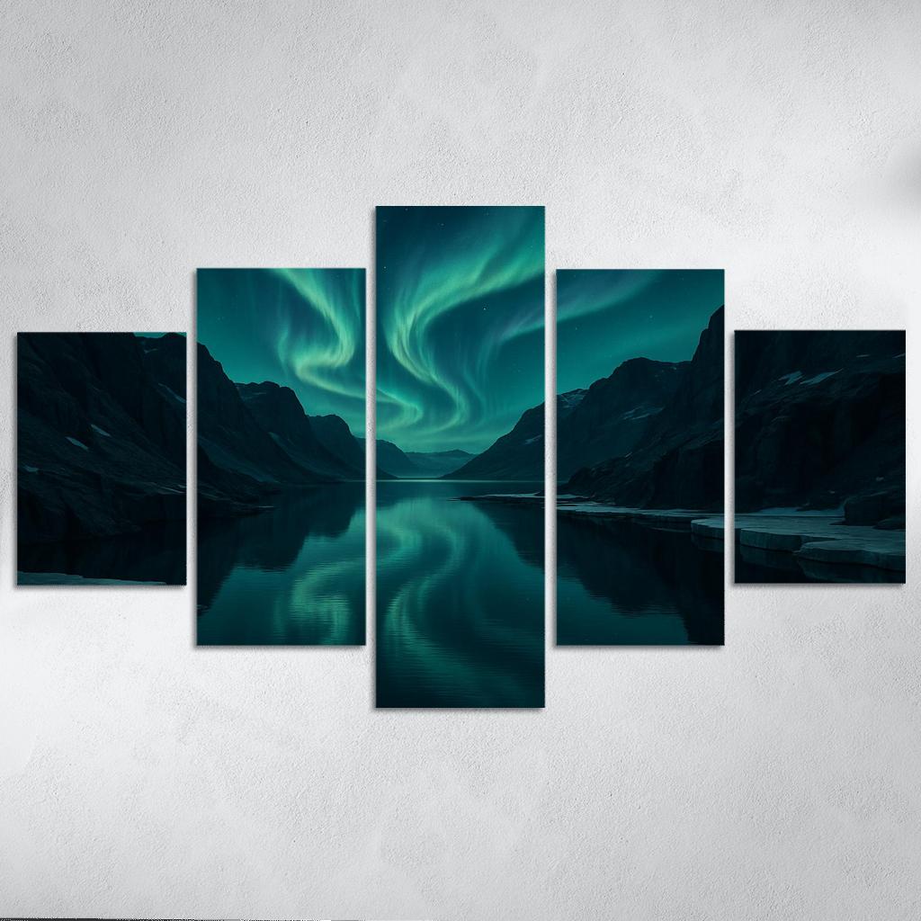 Aurora Over Glassy Fjord decor