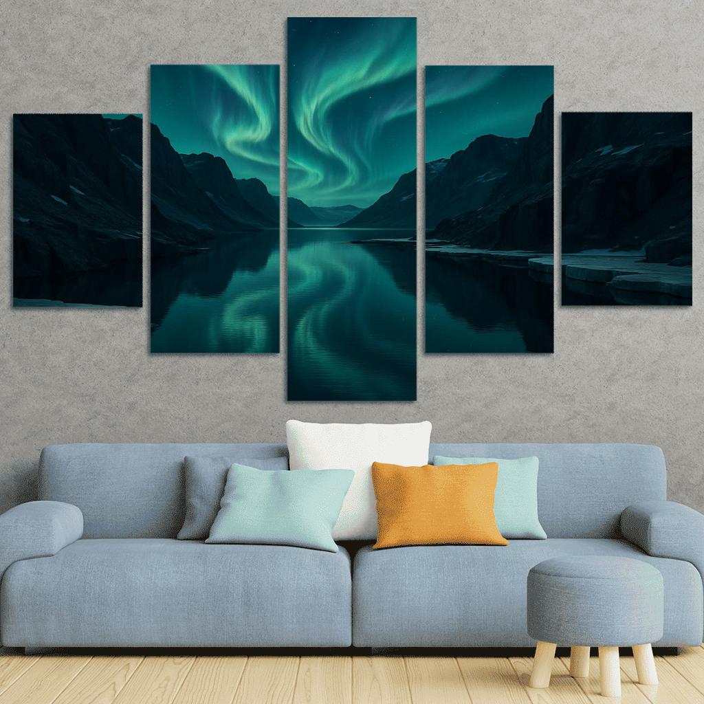 Aurora Over Glassy Fjord decor