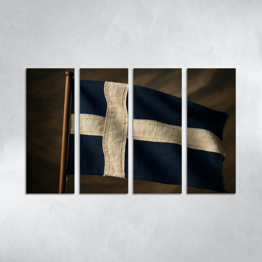 Nordic Cross Textile Study wall art