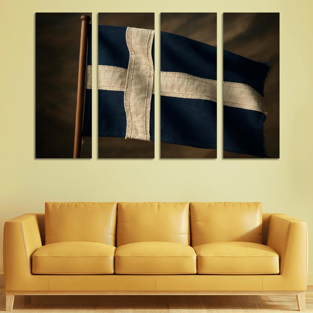 Nordic Cross Textile Study wall art