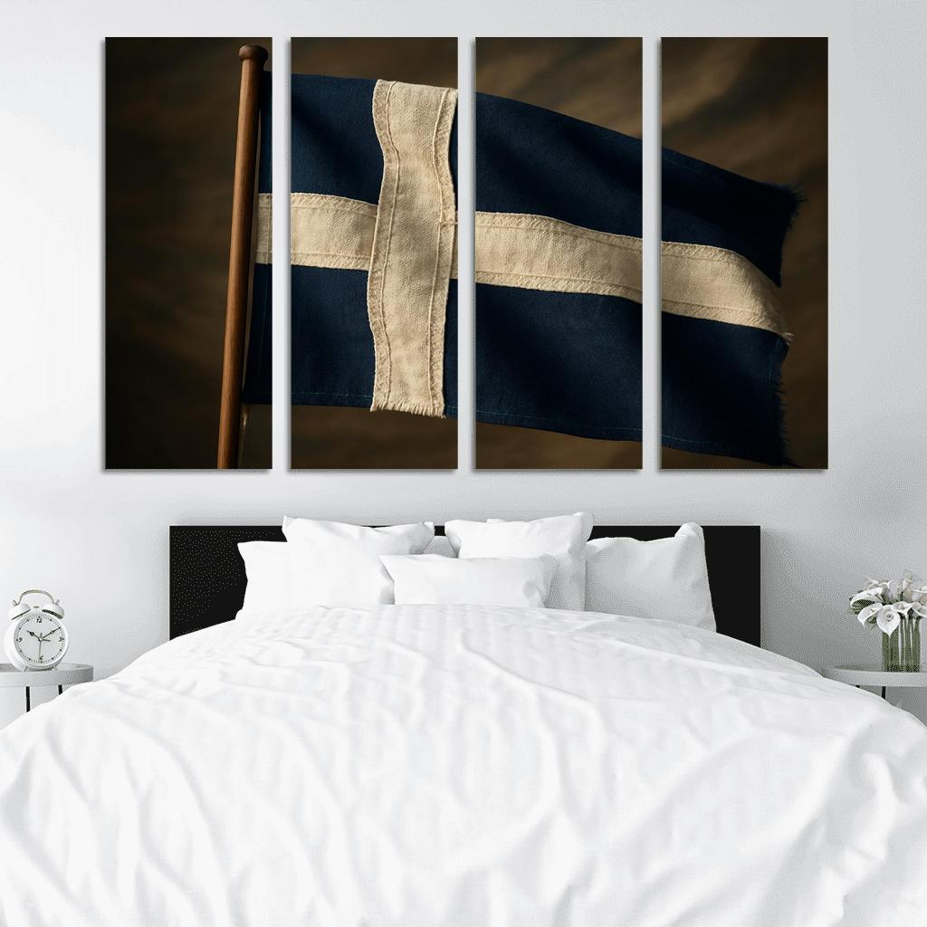 Nordic Cross Textile Study wall art