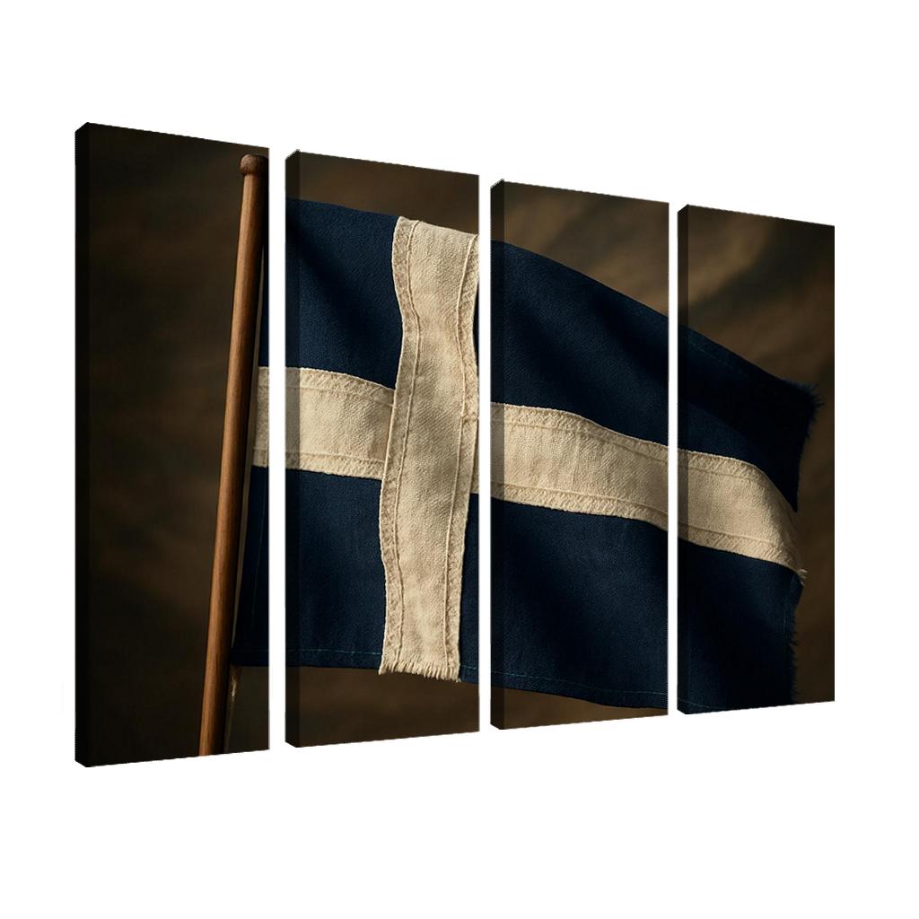 Nordic Cross Textile Study wall art