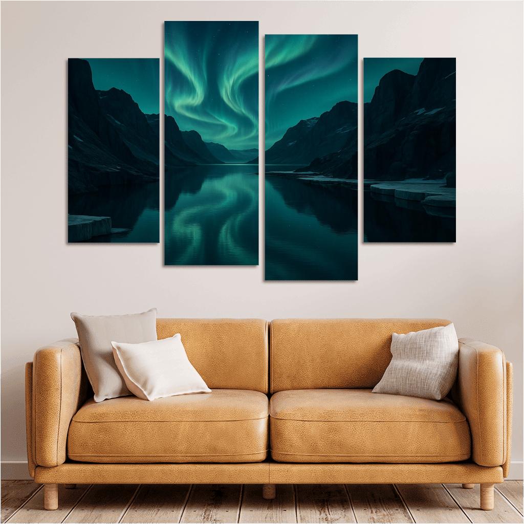 Aurora Over Glassy Fjord decor