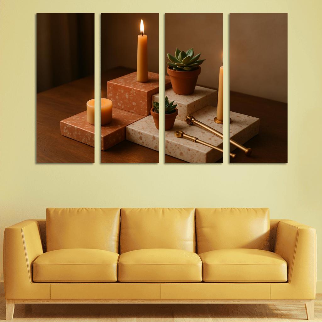 Modular Terrazzo Candle Garden decor