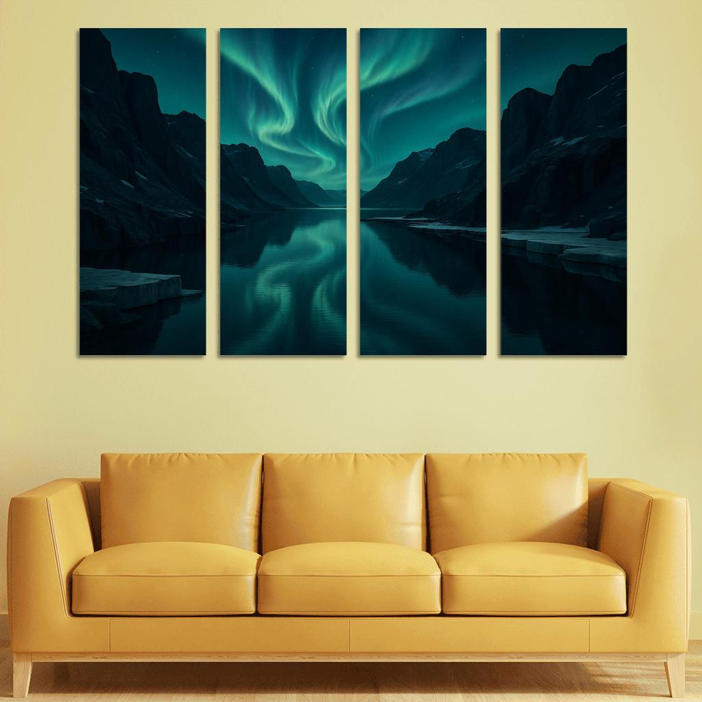 Aurora Over Glassy Fjord decor