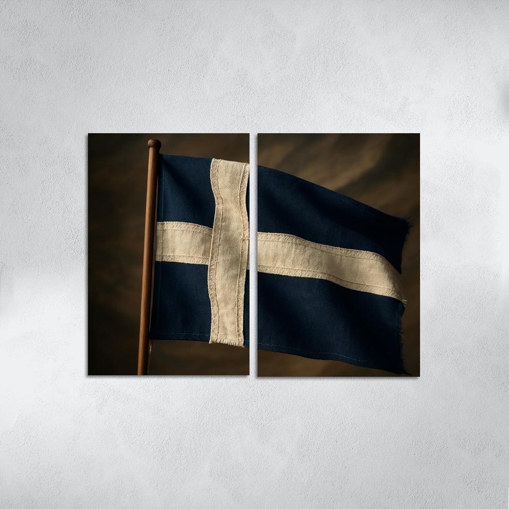 Nordic Cross Textile Study wall art