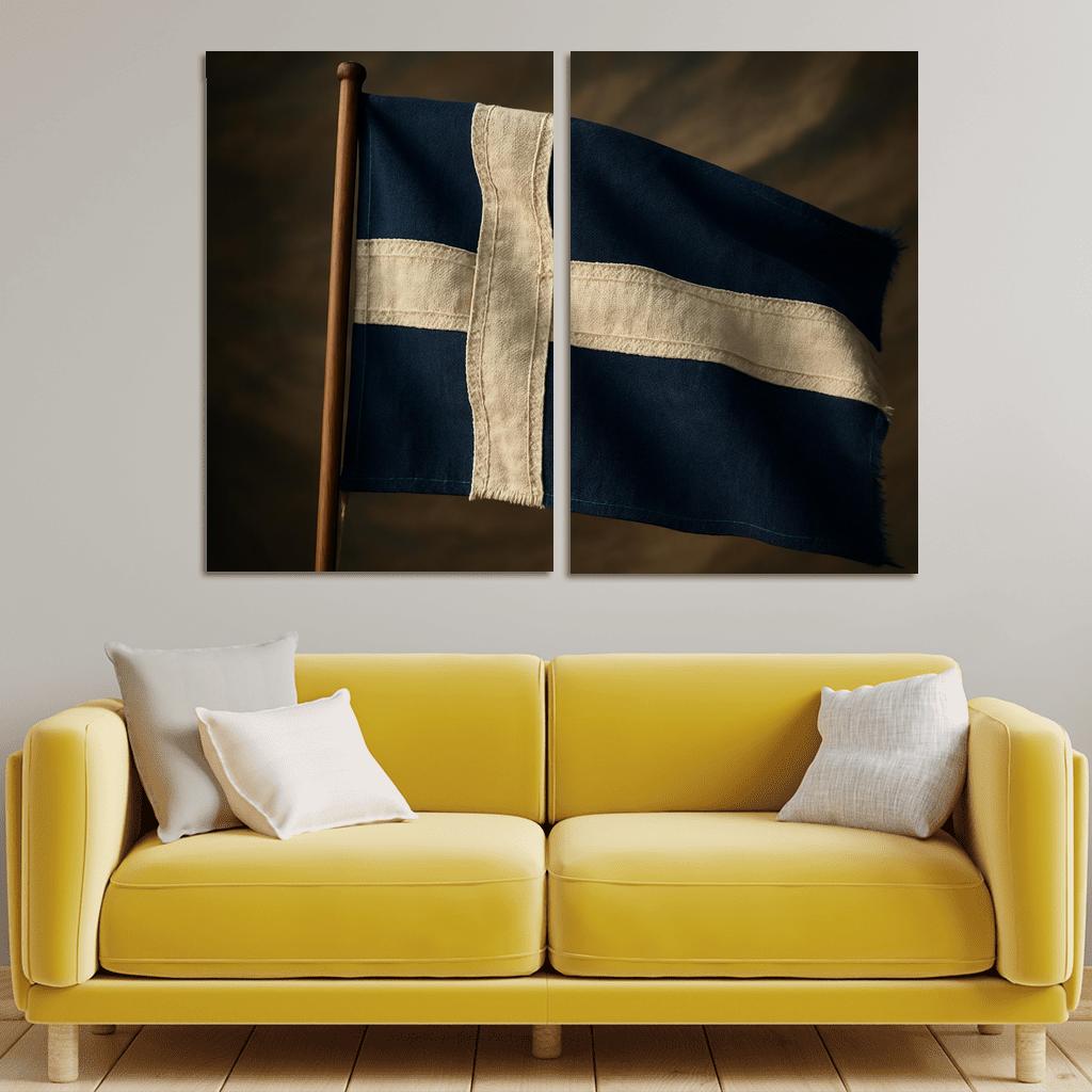 Nordic Cross Textile Study wall art
