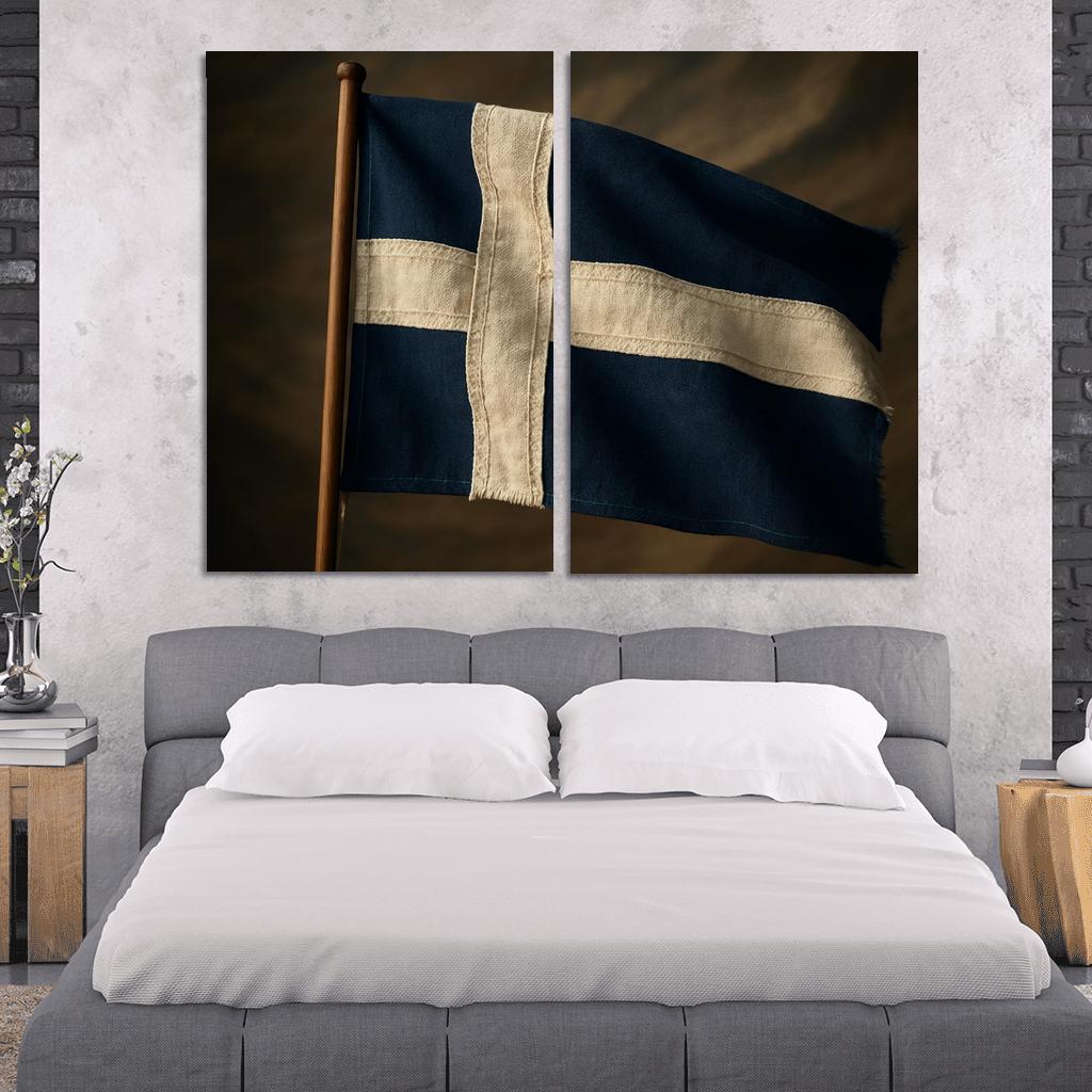 Nordic Cross Textile Study wall art