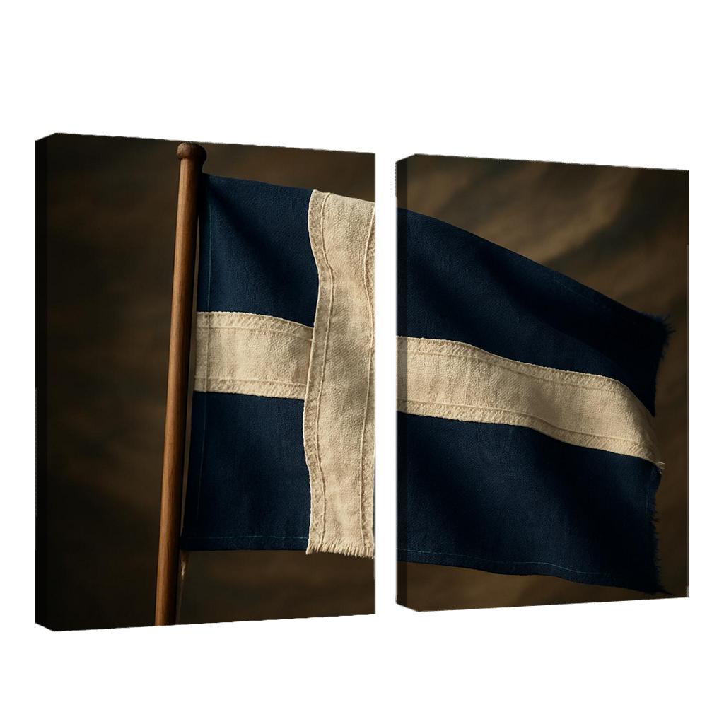 Nordic Cross Textile Study wall art