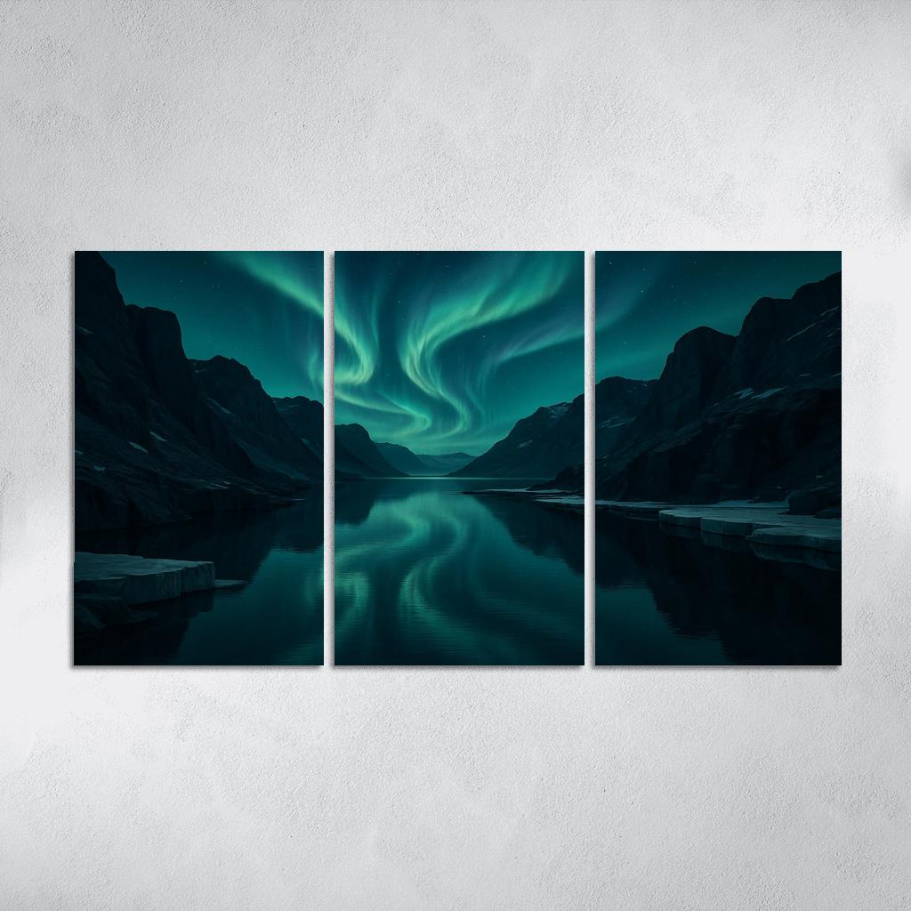 Aurora Over Glassy Fjord decor