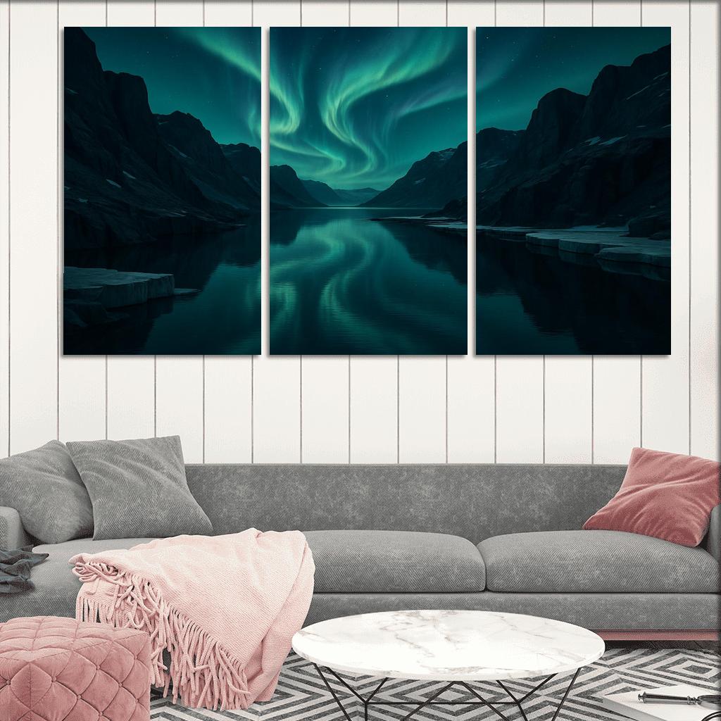 Aurora Over Glassy Fjord decor
