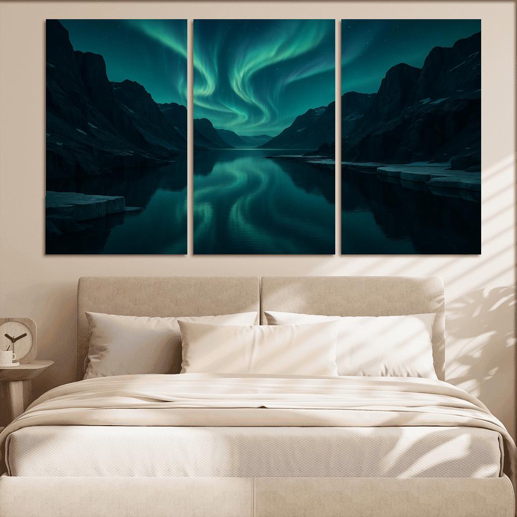 Aurora Over Glassy Fjord decor