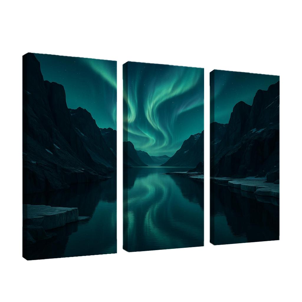 Aurora Over Glassy Fjord decor