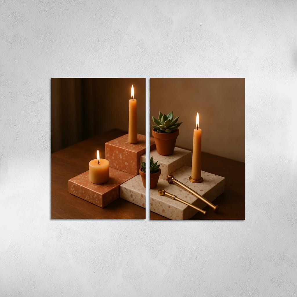 Modular Terrazzo Candle Garden decor