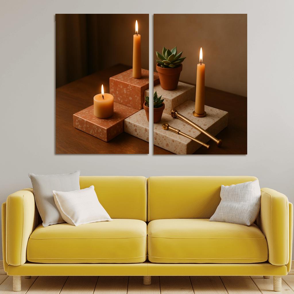 Modular Terrazzo Candle Garden decor