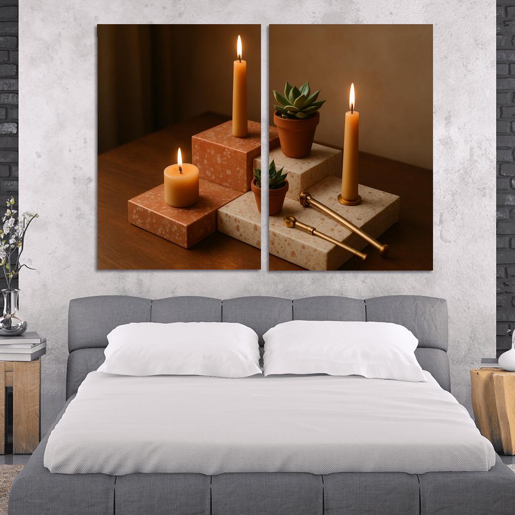 Modular Terrazzo Candle Garden decor