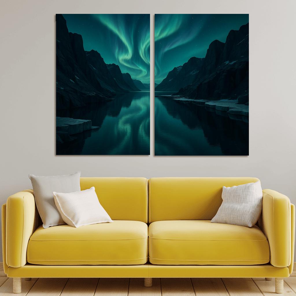 Aurora Over Glassy Fjord decor