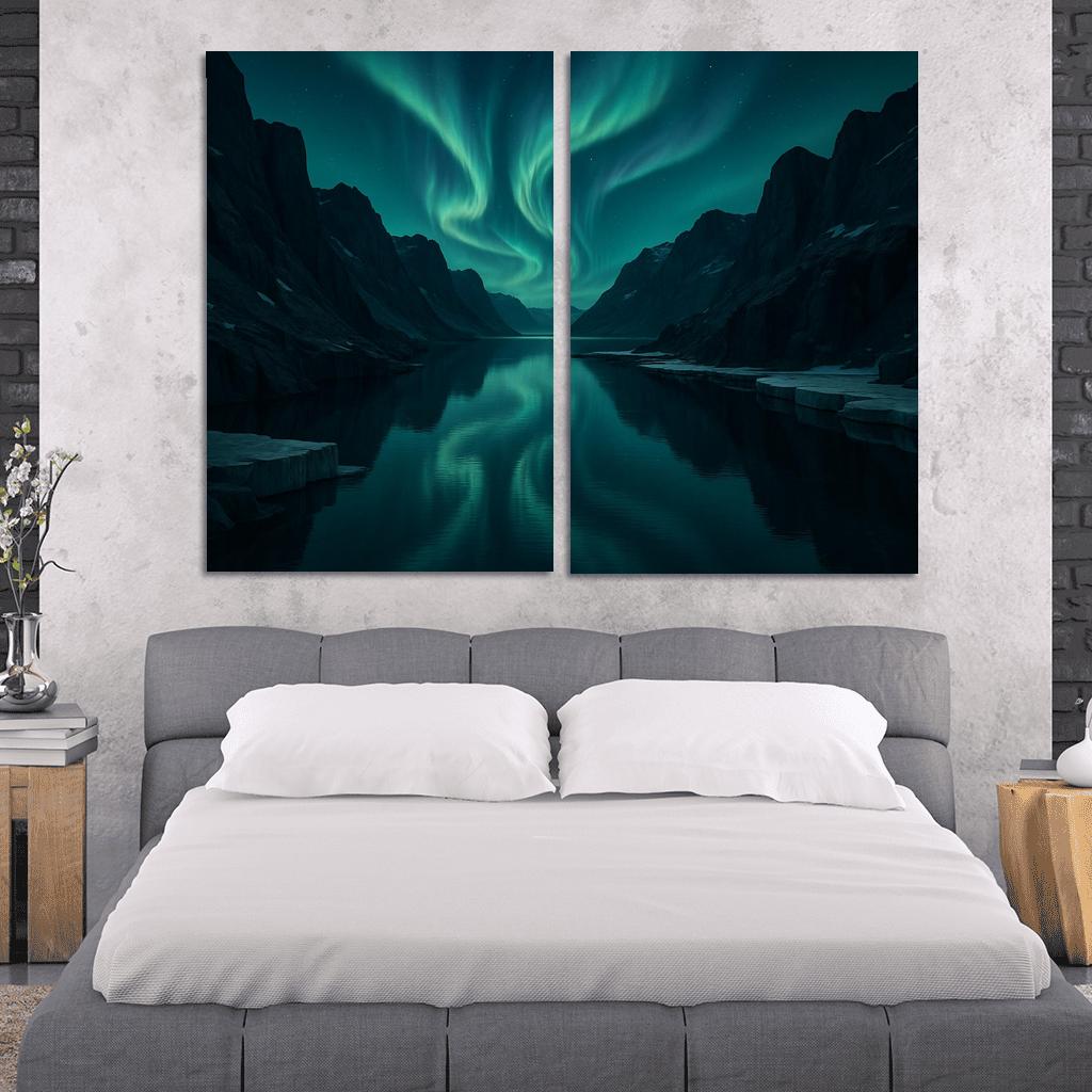 Aurora Over Glassy Fjord decor