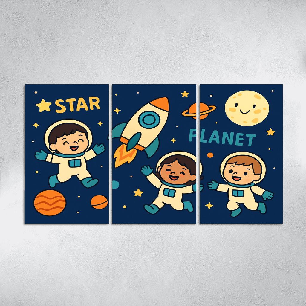 Starlight Space Explorers modern paintings frame