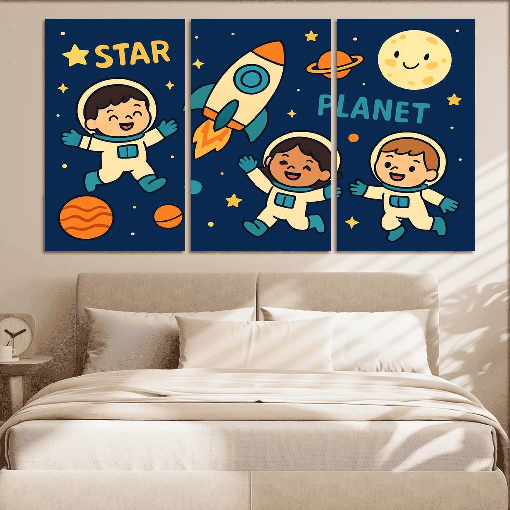 Starlight Space Explorers modern paintings frame