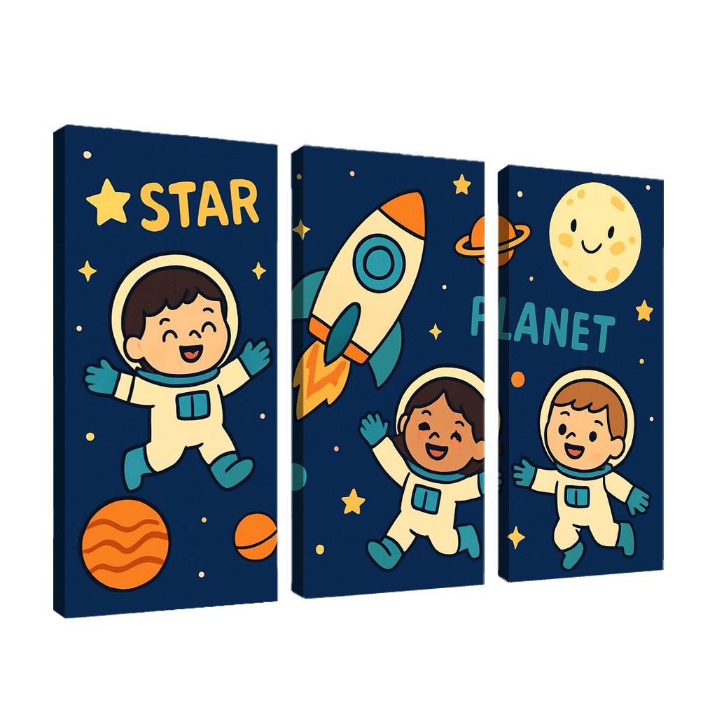 Starlight Space Explorers modern paintings frame