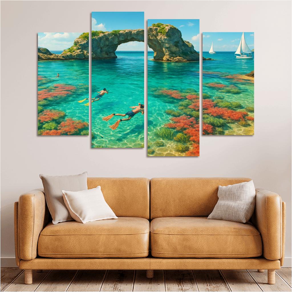 Glasswater Point modern paintings frame
