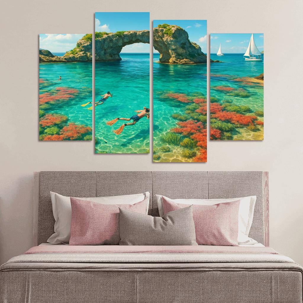 Glasswater Point modern paintings frame