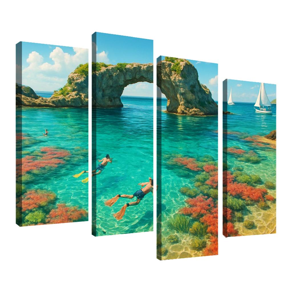 Glasswater Point modern paintings frame