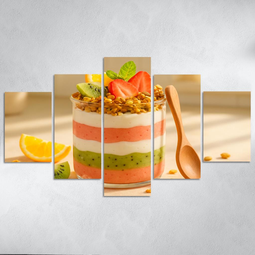 Rainbow Coconut Yogurt Parfait With Citrus Granola home decor