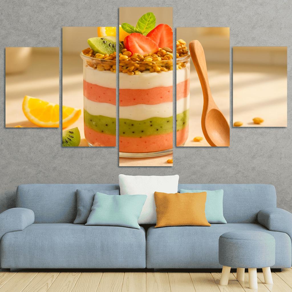 Rainbow Coconut Yogurt Parfait With Citrus Granola home decor