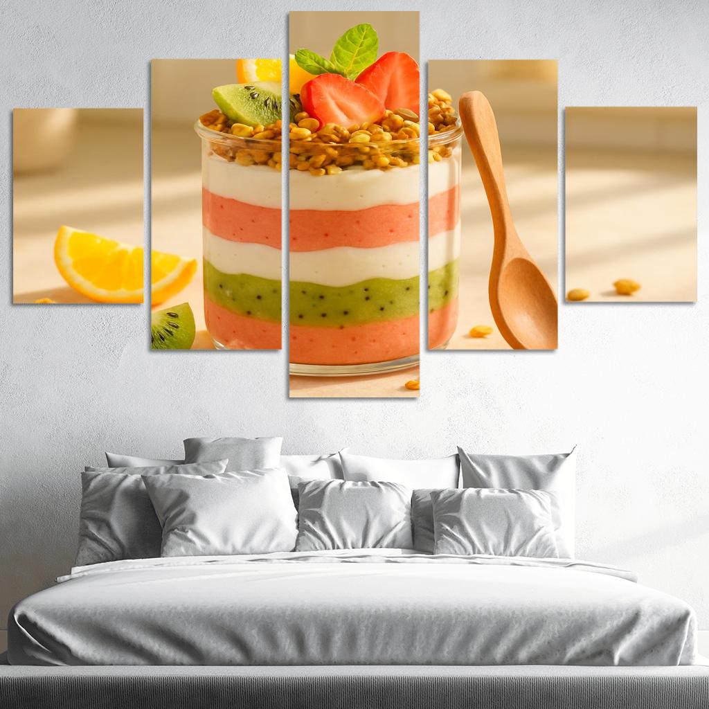 Rainbow Coconut Yogurt Parfait With Citrus Granola home decor