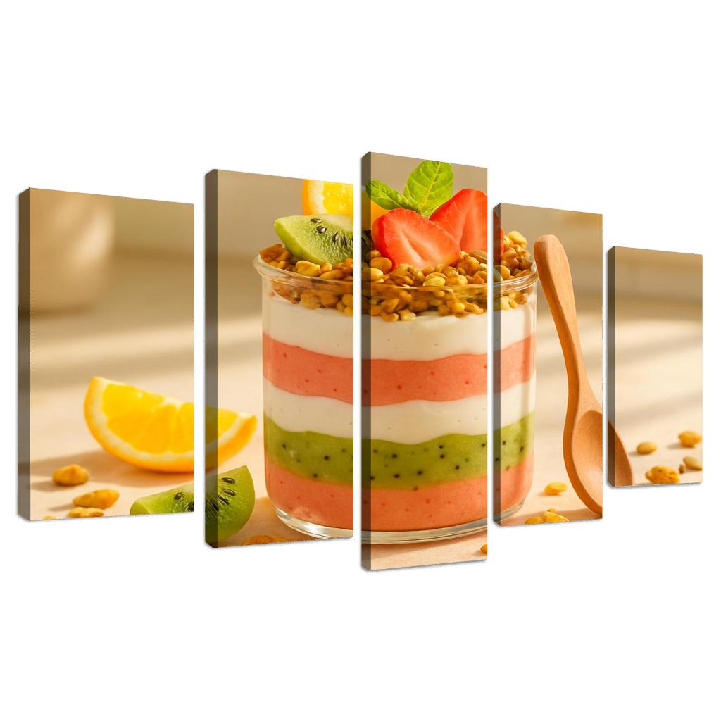 Rainbow Coconut Yogurt Parfait With Citrus Granola home decor