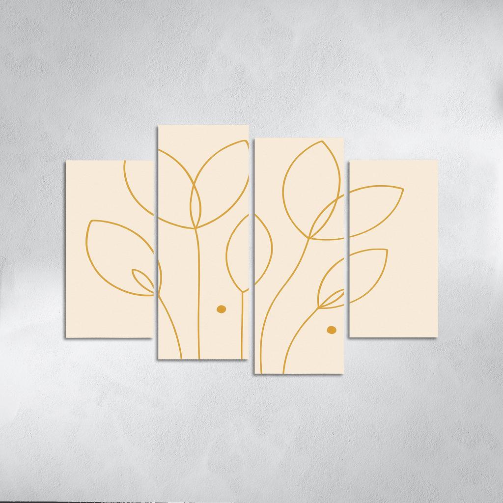 Silent Petal Geometry canvas paintings frame