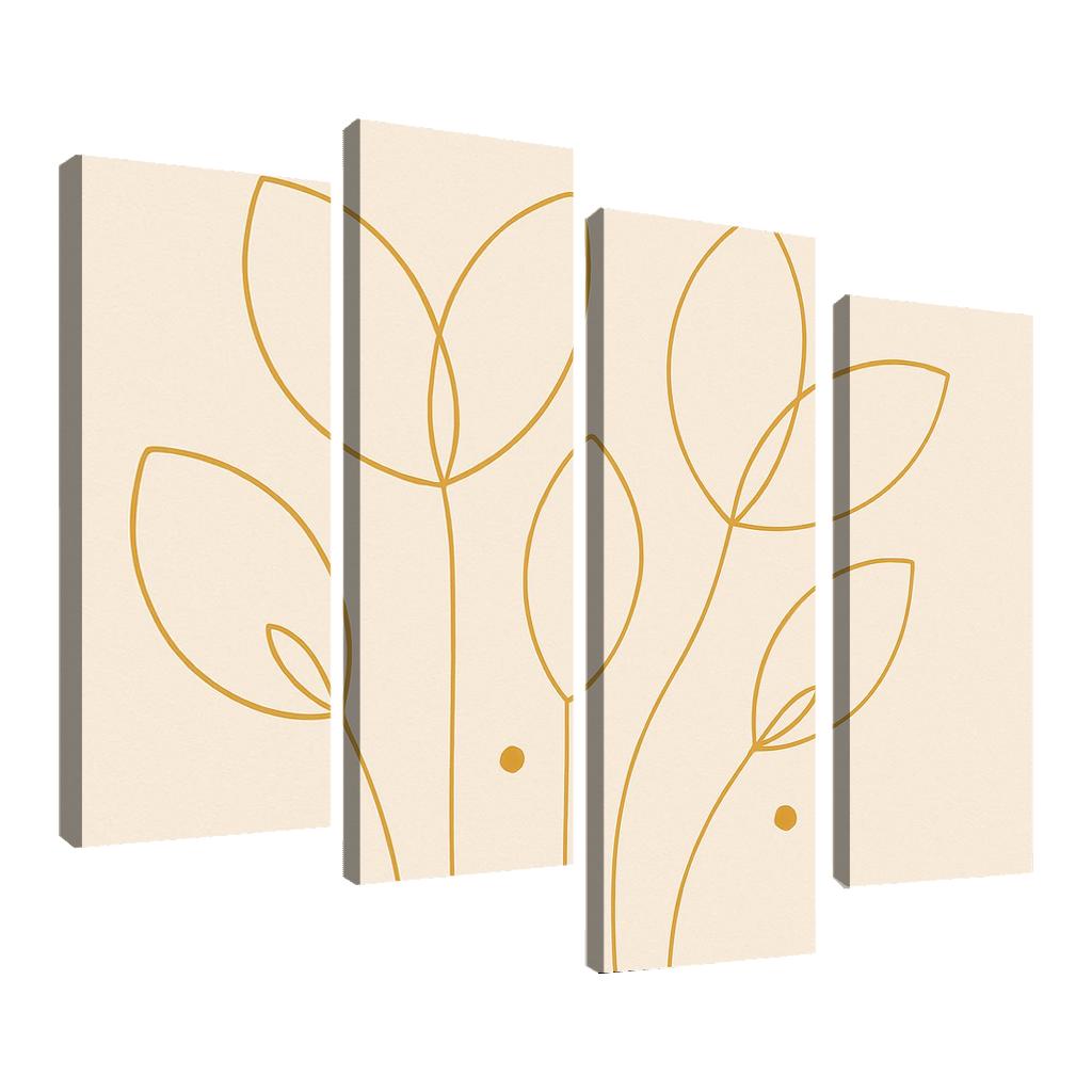 Silent Petal Geometry canvas paintings frame