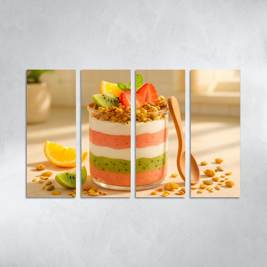 Rainbow Coconut Yogurt Parfait With Citrus Granola home decor