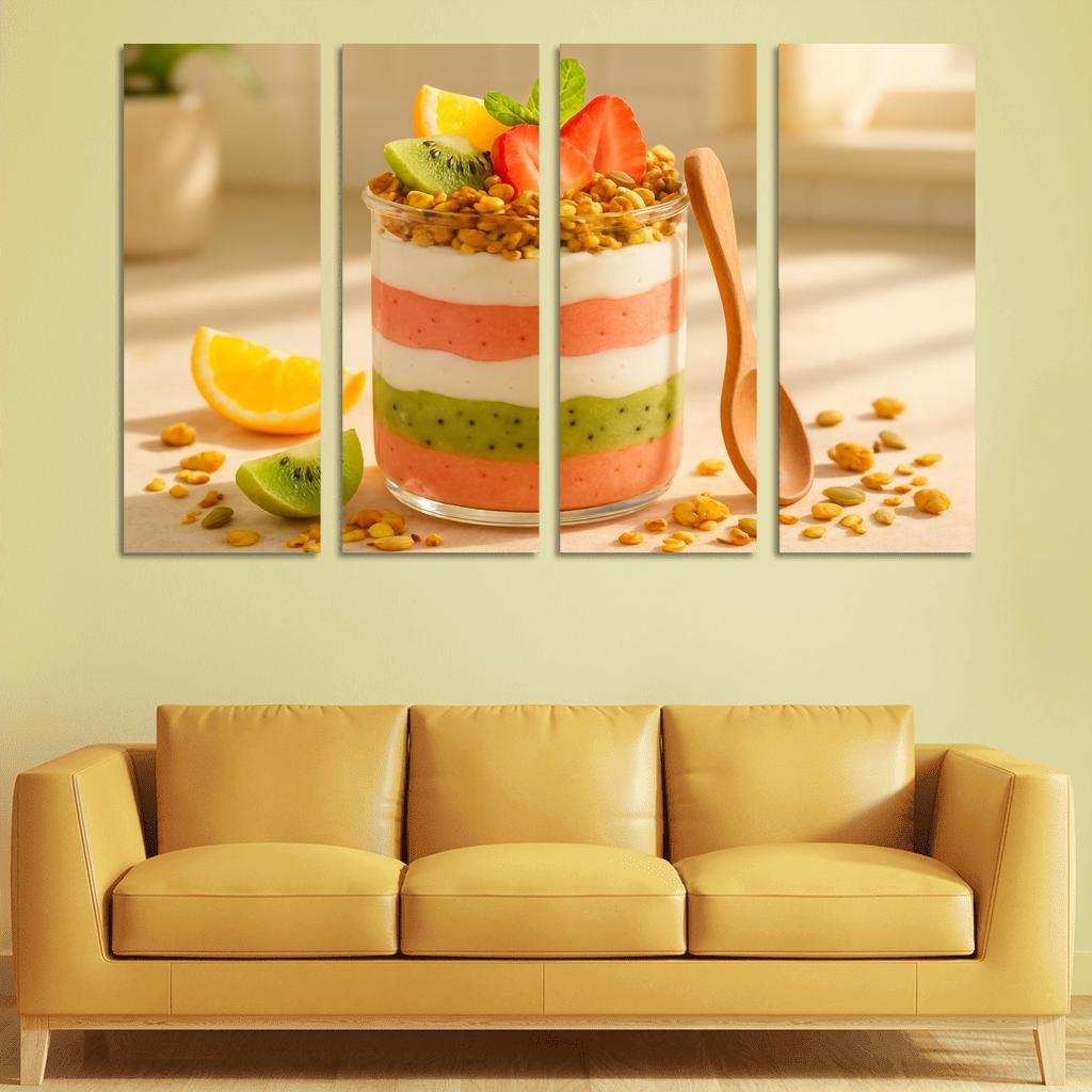 Rainbow Coconut Yogurt Parfait With Citrus Granola home decor