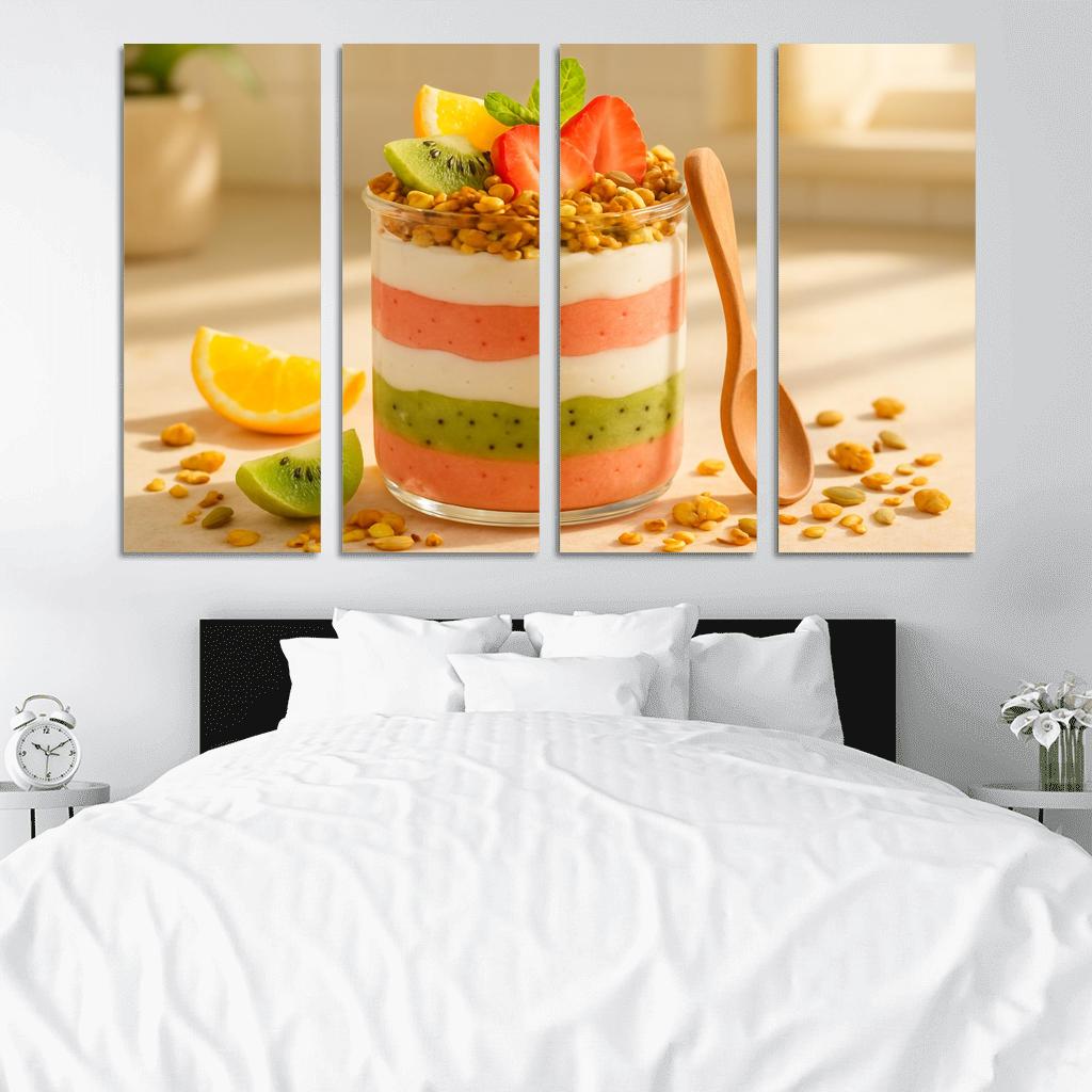 Rainbow Coconut Yogurt Parfait With Citrus Granola home decor