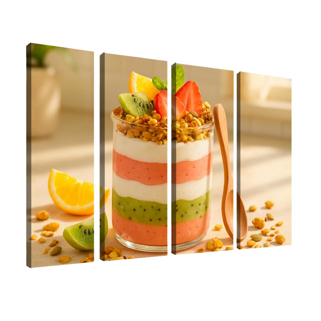 Rainbow Coconut Yogurt Parfait With Citrus Granola home decor
