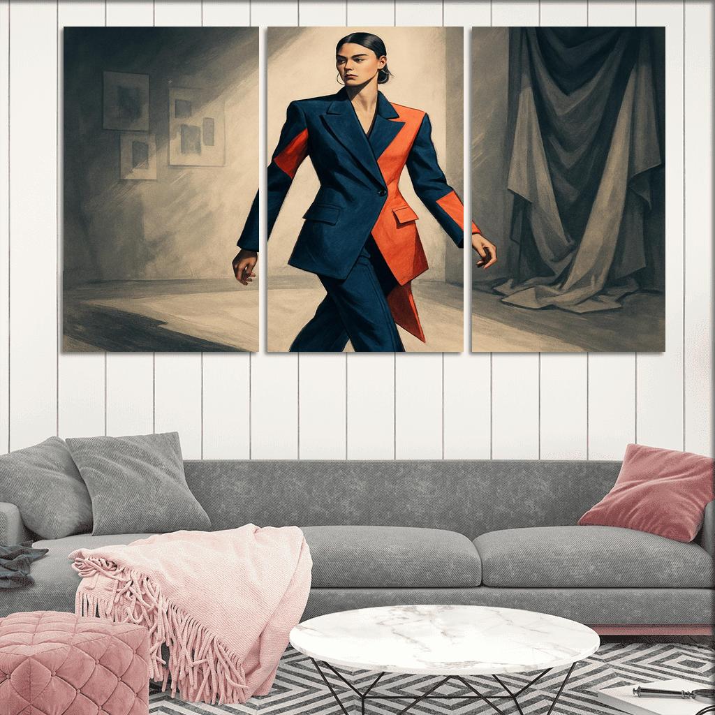 Chromatic Tailoring abstract paintings frame