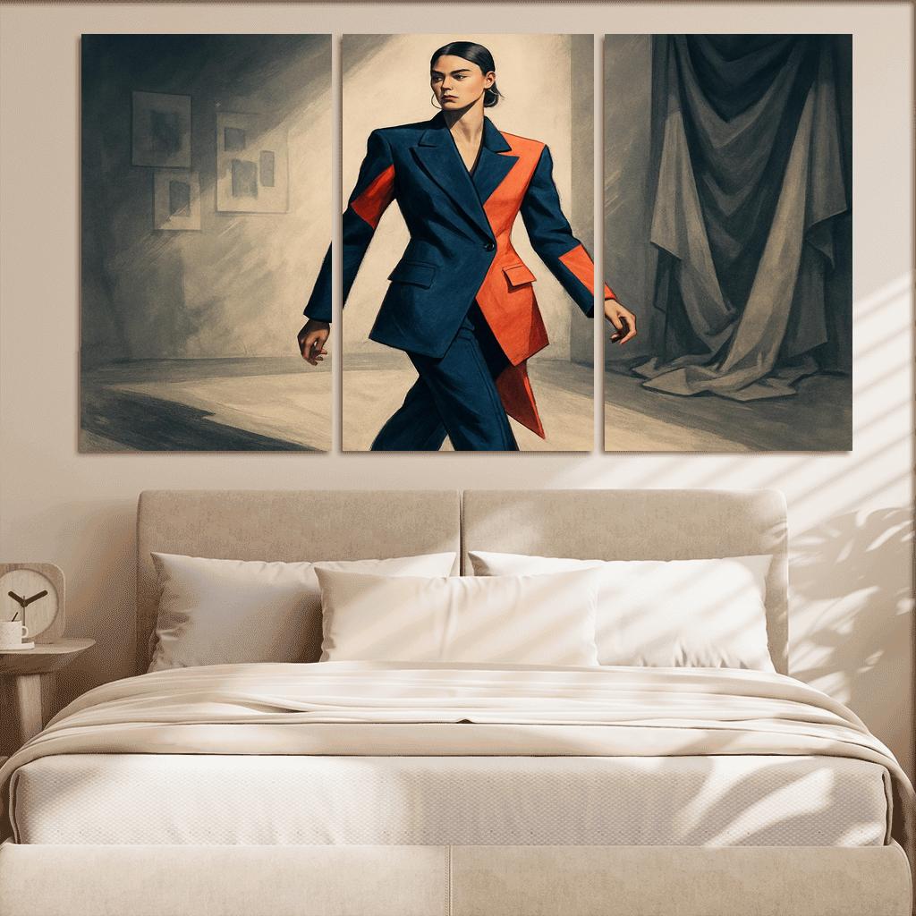 Chromatic Tailoring abstract paintings frame